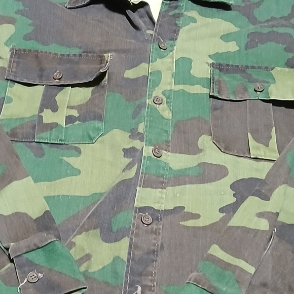 Vintage Bass Pro Shops Mens L Camouflage Shirt Camo Outdoor Field Hunting Chore - Picture 3 of 12